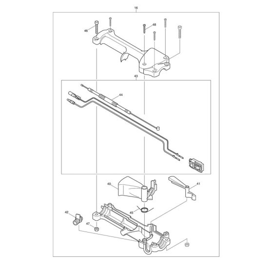 Lever Assembly for Makita EM4251