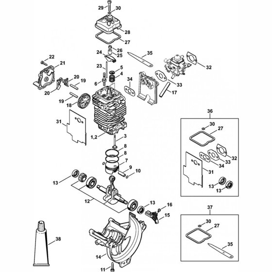 Engine Assembly for Stihl FR131T
