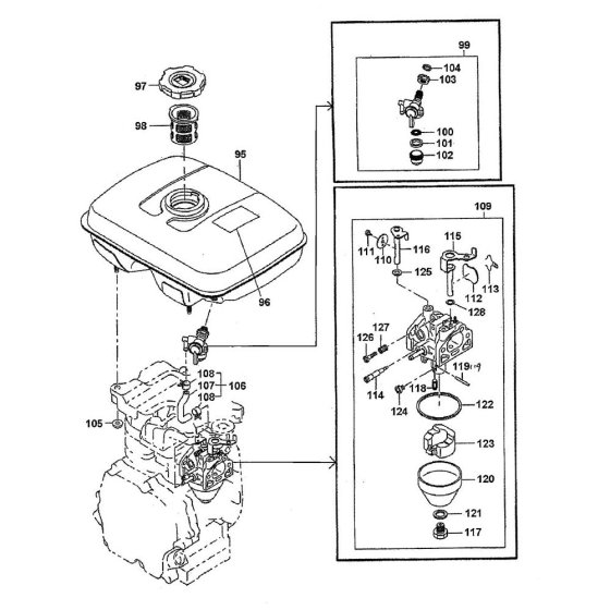 Carburettor & Fuel Tank Assembly