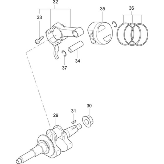 Crankshaft Assembly for Makita EW2050H