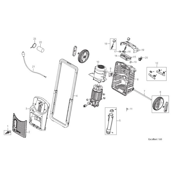 Nilfisk EXCELLENT 160-10 P Assembly