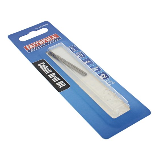 Cobalt Jobber Drill Bits 2.0mm - Pack Size 2