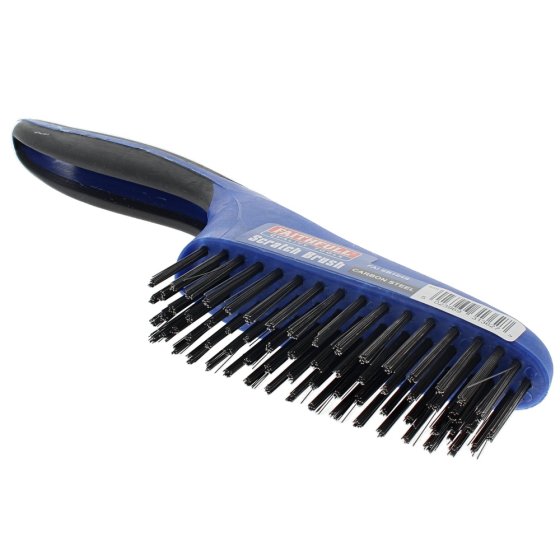 Scratch Steel Brush Soft Grip 4 Row x 16 Bristles used for removing rust