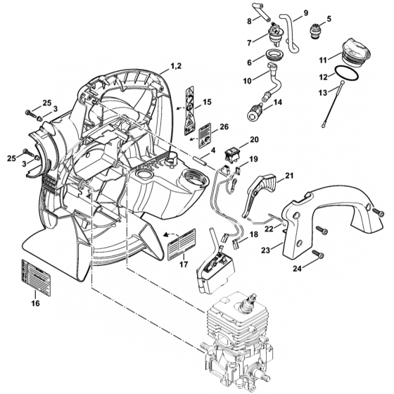 Fan Housing for Stihl BG66