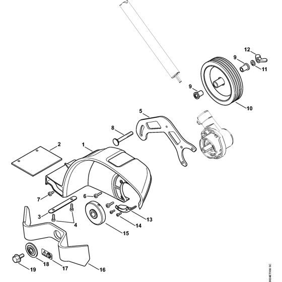 Deflector for Stihl FBD-KM