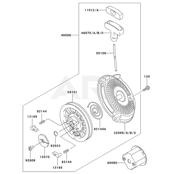 Starter for Kawasaki FE120D