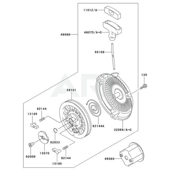 Starter for Kawasaki FE170D