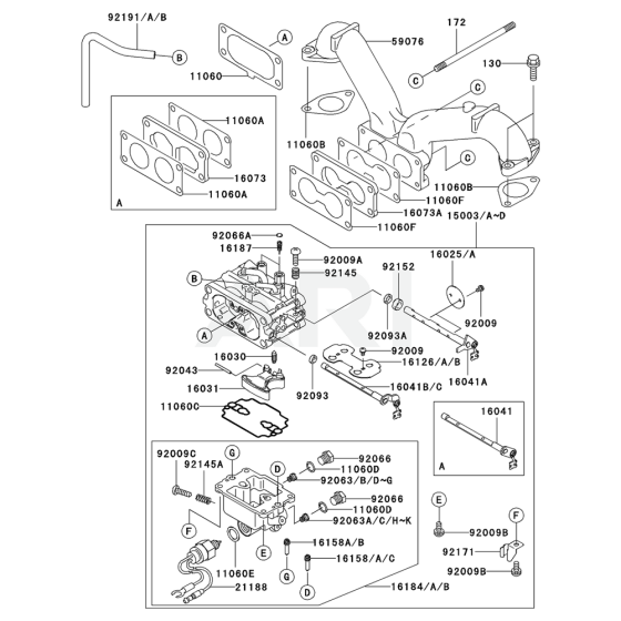 Carburettor for Kawasaki FH641V