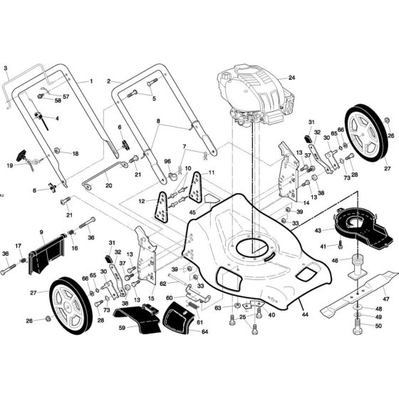 Flymo FL521D Assembly
