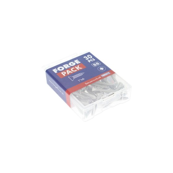 Self-Tapping Screw Pozi CSK A2 SS 1in x 6 ForgePack 30