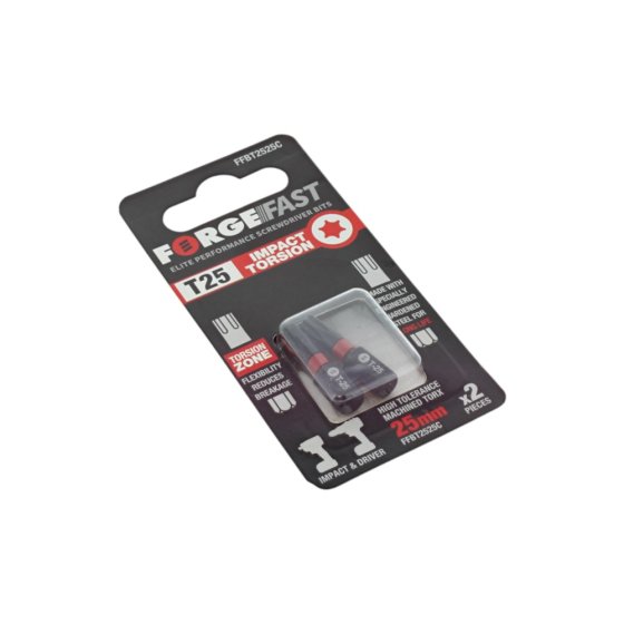 ForgeFast TORX® Compatible Impact Bit TX25 x 25mm - Pack of 2