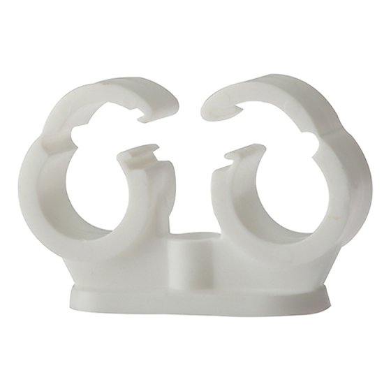 Pipe Clip Double Cliplock 22mm Box 50 by Forgefix - PCDC22