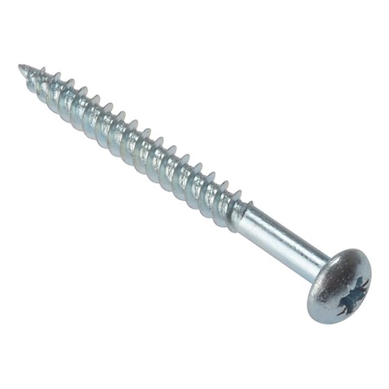 General Purpose Pozi Screw Round Head TT ZP 1.1/2in x 10 Box 200 by Forgefix - RH11210ZP