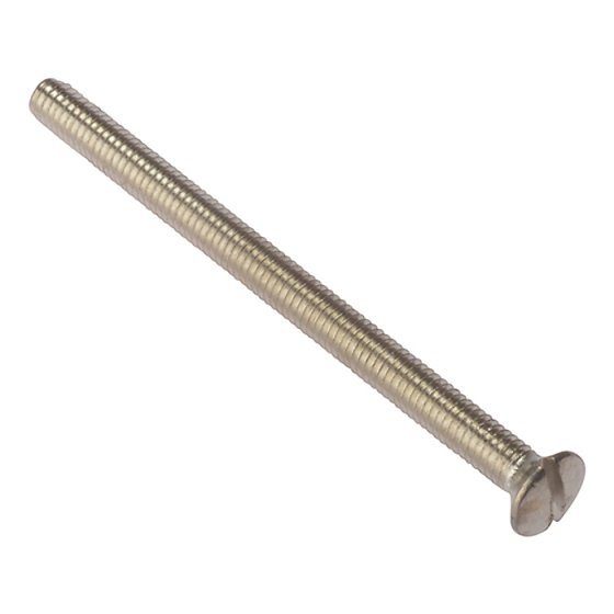 Socket Screw Slotted Raised Head Nickel Plated 3.5 x 50mm Bag 100 by Forgefix - 100SS3550NP