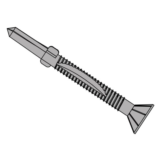 TechFast Timber to Steel CSK/Wing Screw No.5 Tip 5.5 x 100mm Box 100