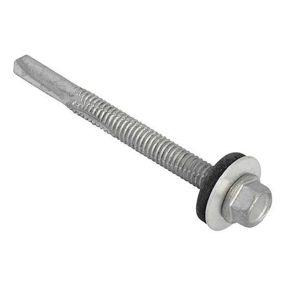 TechFast Hex Head Roofing Screw Self-Drill Heavy Section 5.5 x 60mm Pack 50 by Forgefix - TFHH5560