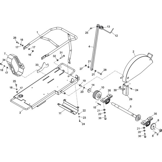 Frame Assembly for Floor Saw
