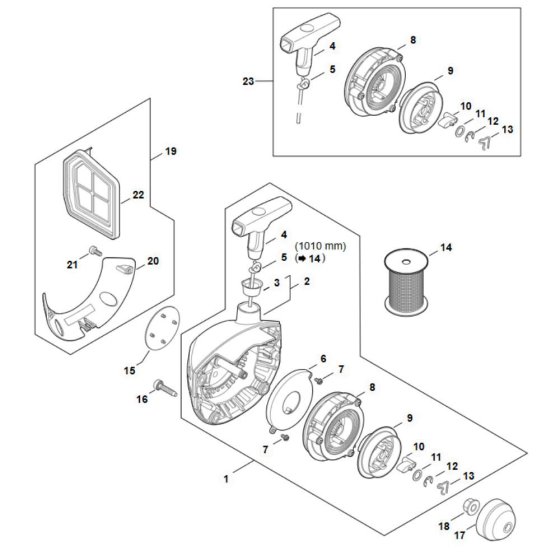 Rewind Starter for Stihl FS 411C