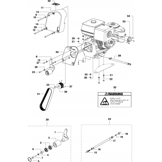 Engine & Idler Assembly