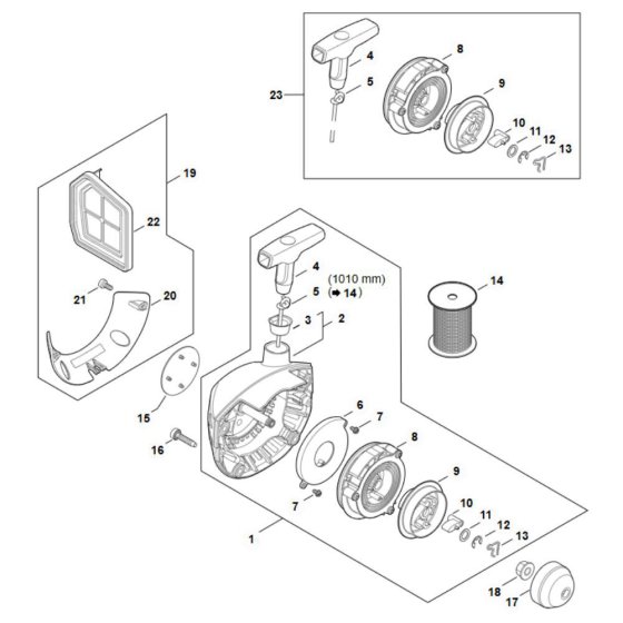 Rewind Starter for Stihl FS 461C