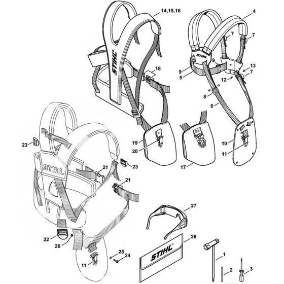 Tools & Harness for Stihl FS500