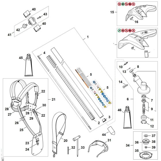 Stihl FSA 120 Parts