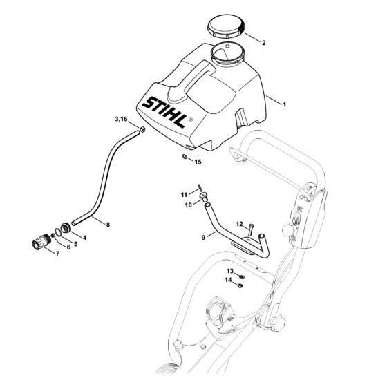 Stihl FW20 Water Tank Parts
