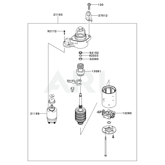 Starter for Kawasaki FX801V