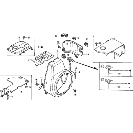 Fan Cover Assembly for Honda G100K2