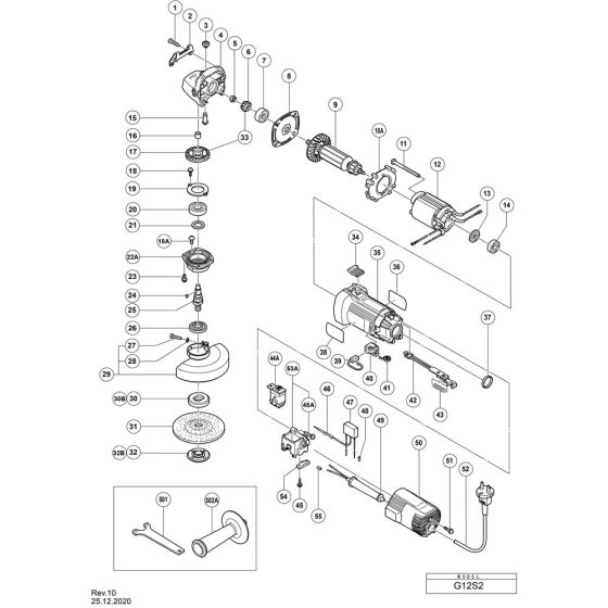 Hikoki G12S2 Main Assembly