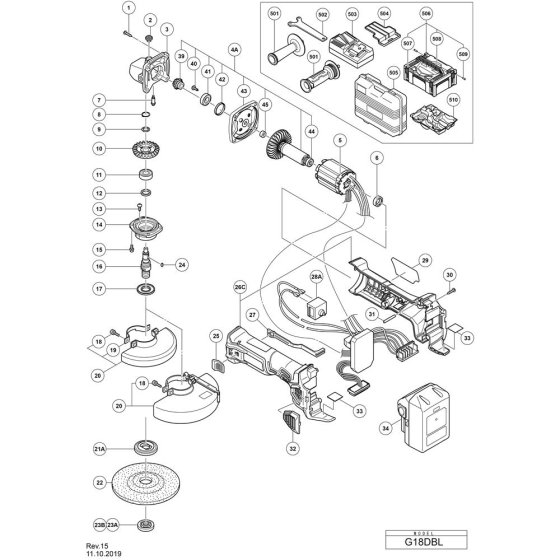 Main Assembly for Hikoki G18DBL