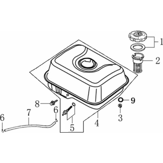 Fuel Tank Assembly for Loncin G200F