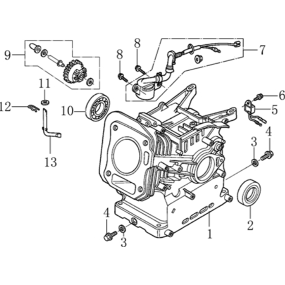 Crank Case Assembly Loncin G200F