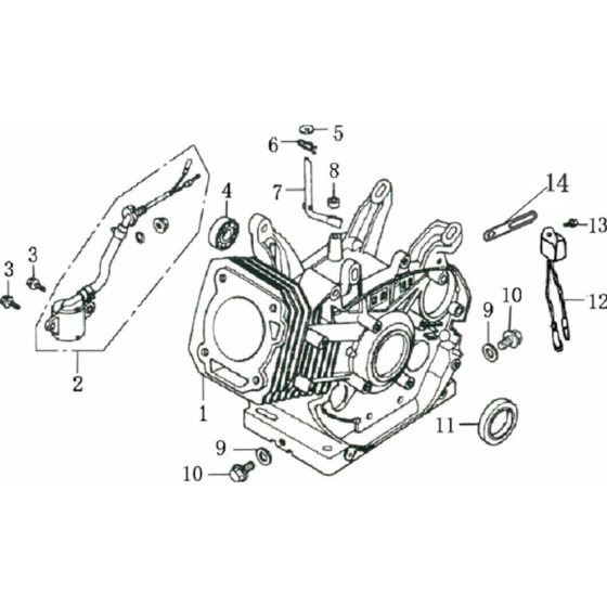 Crankcase Assembly for Loncin G240F
