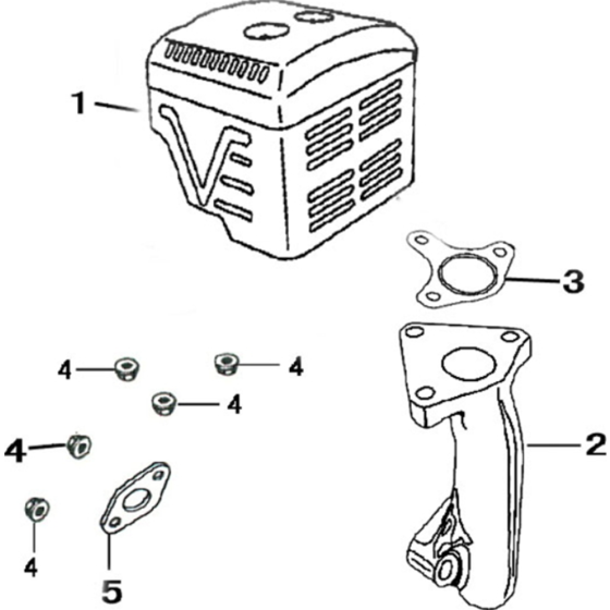 Muffler Assembly for Loncin G340F
