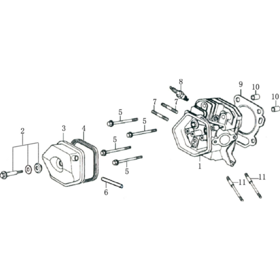 Cylinder Head Assembly Loncin G340F