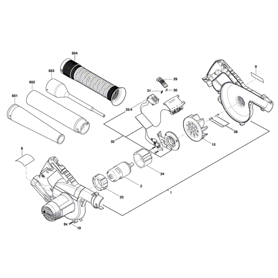 Cordless Blower Assembly