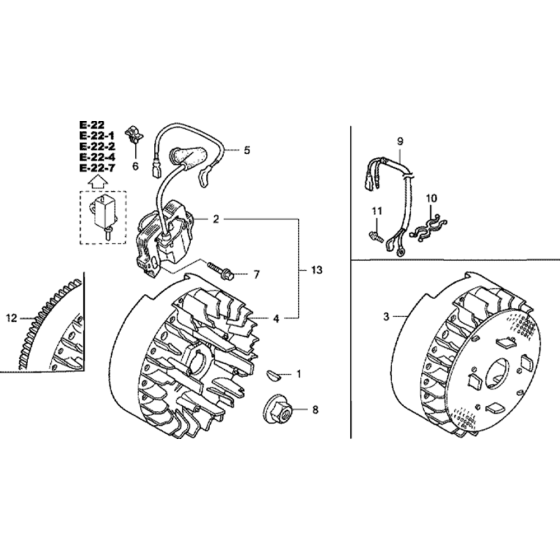 Flywheel & Ignition Coil Assembly