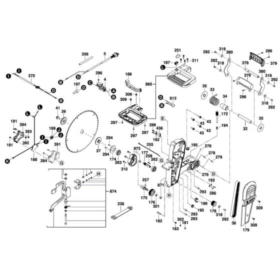 Slide Mitre Saw Assembly