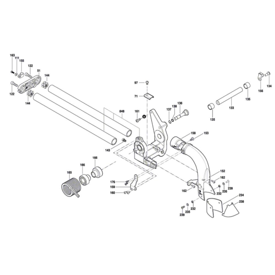 Bosch GCM 800 SJ Saw Assembly