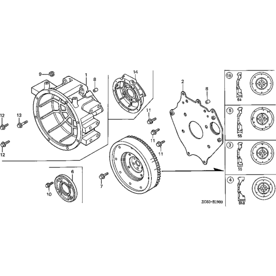 Flywheel Assembly for Honda GD1250