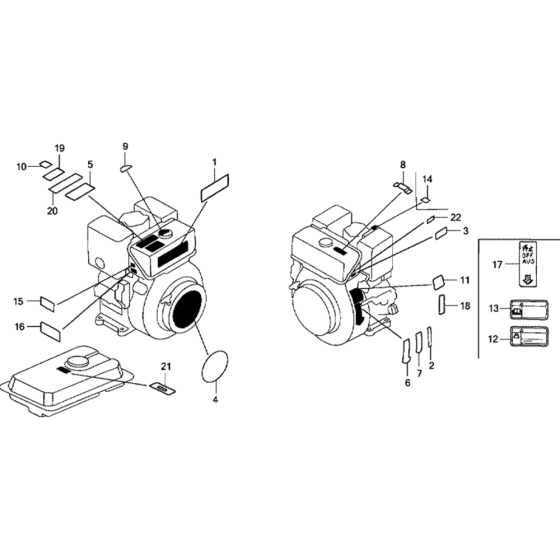 Labels Assembly for Honda GD411