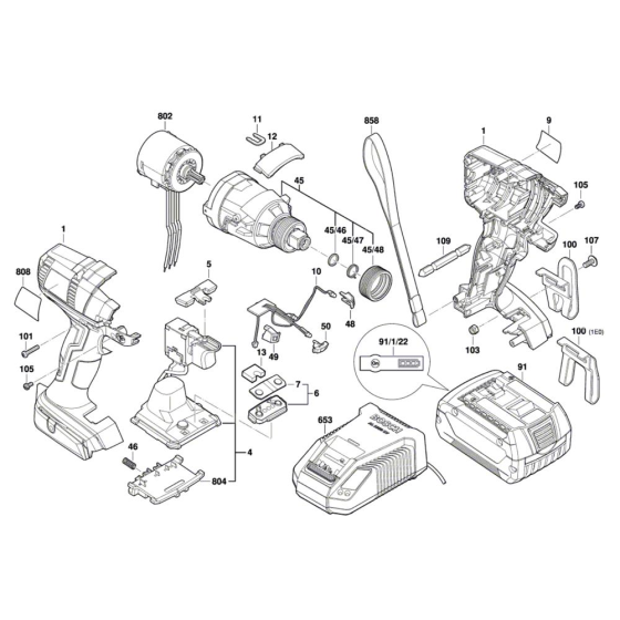 Impact Wrench Assembly for Bosch