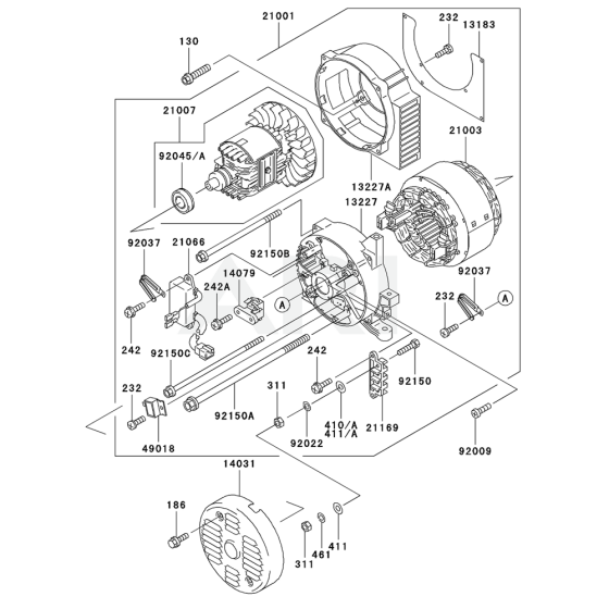 Kawasaki GE4300A Label