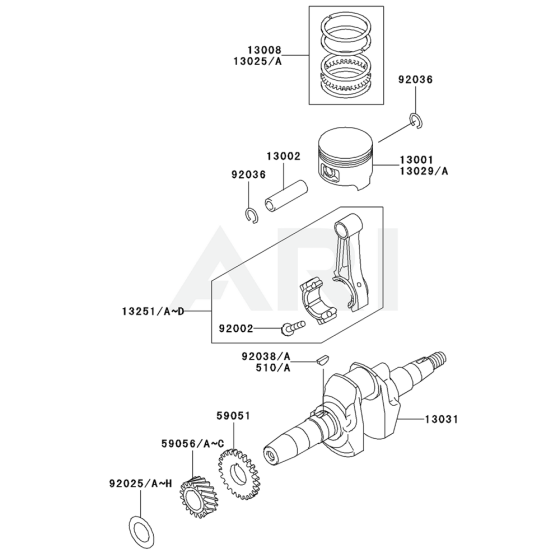 Starter for Kawasaki GE4300A