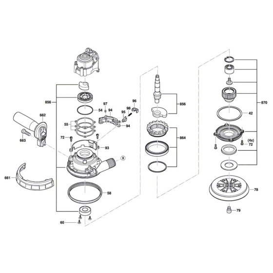 Bosch GET 55-125 Sander Assembly