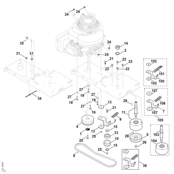 Drive for Stihl GH 460.0 C