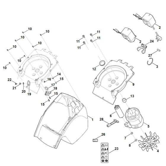 Motor Housing for Stihl GHE 250.0