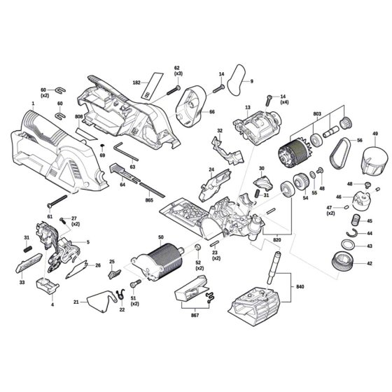 Planer Assembly for Bosch