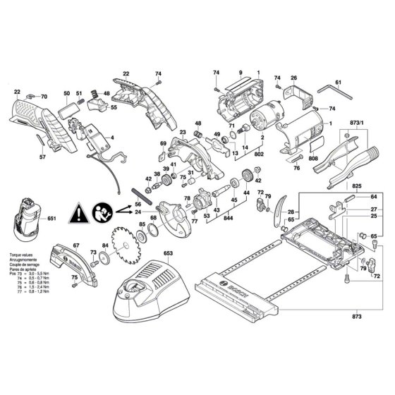Circular Saw Assembly for Bosch